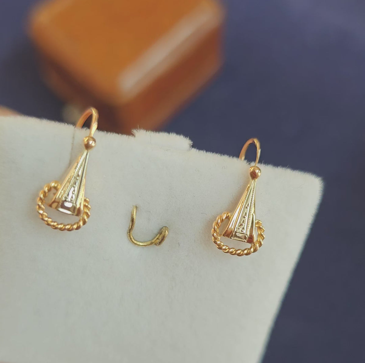 Boucles d'oreilles Art Déco Deux Ors