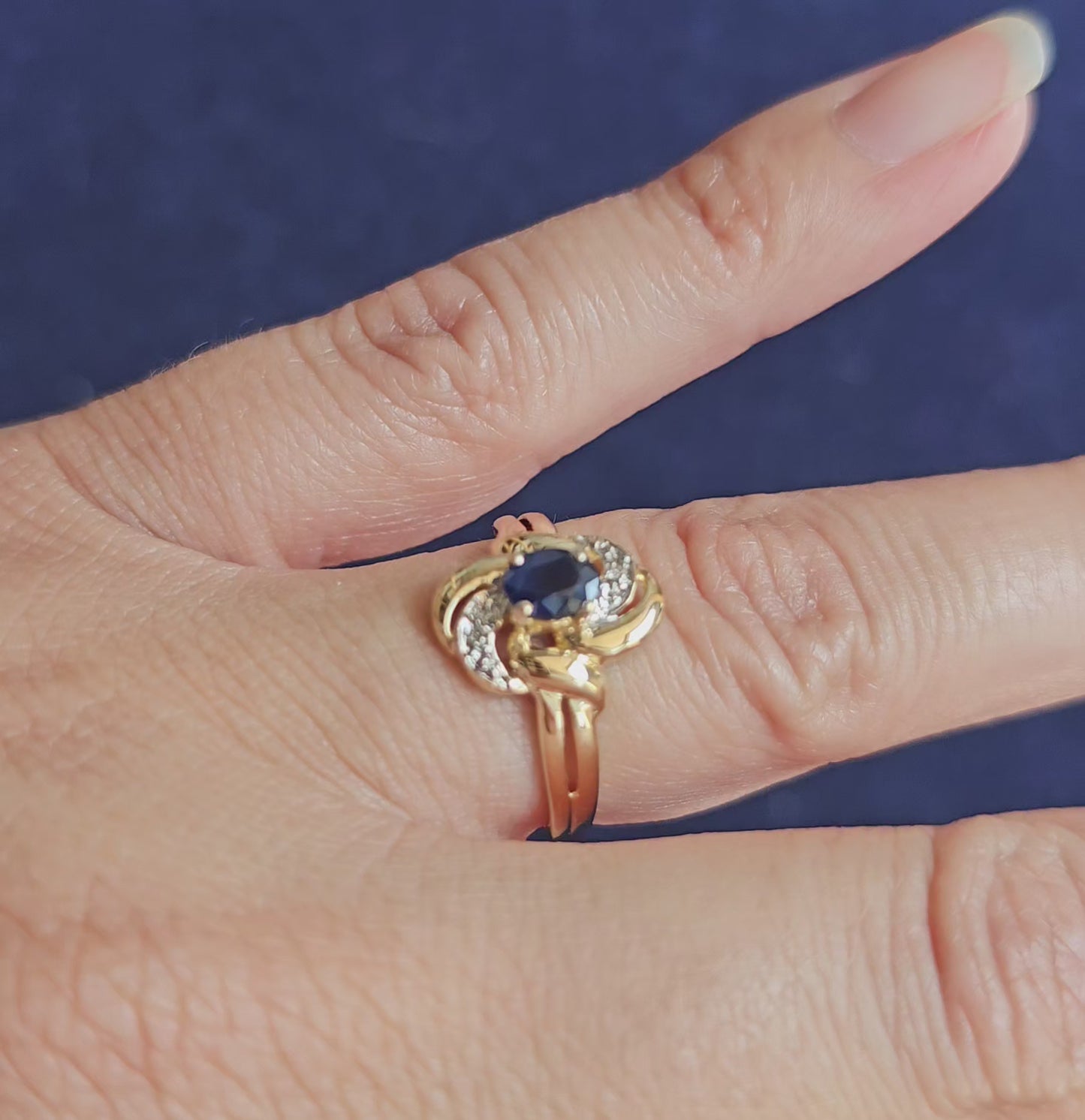 Bague Saphir Diamants