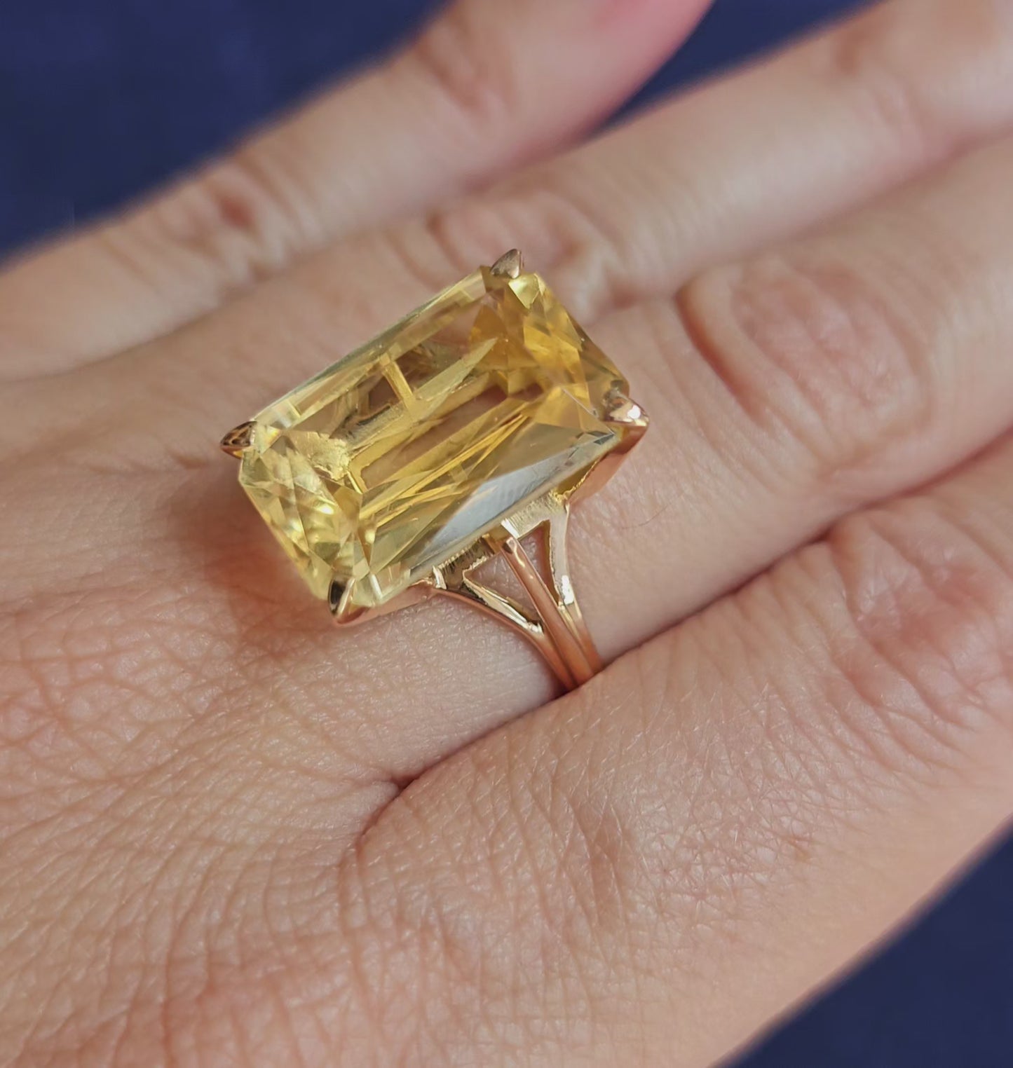 Bague cocktail Citrine