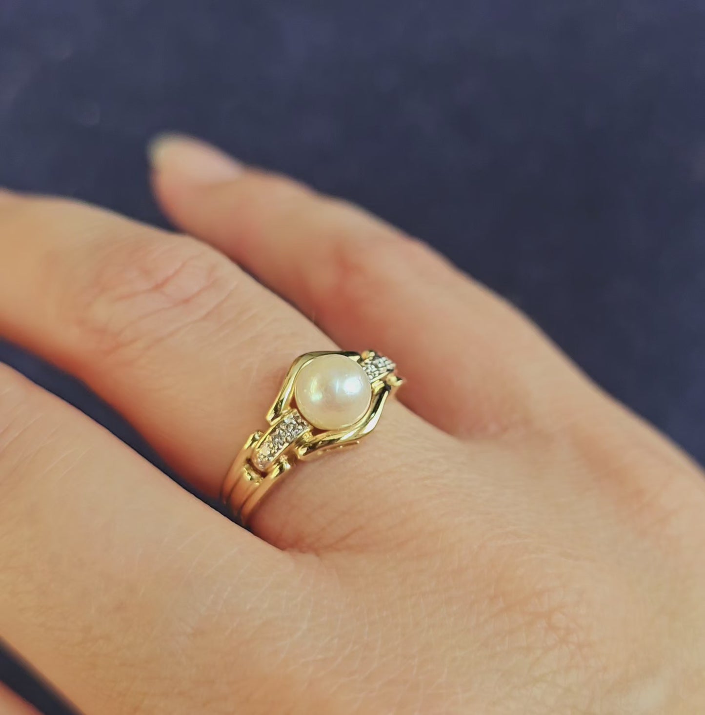 Bague Perle Diamants