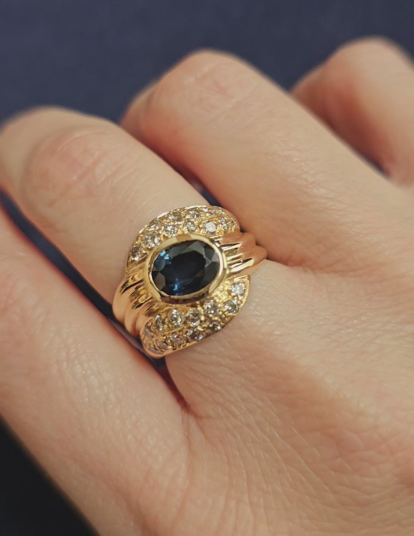 Bague Saphir Diamants