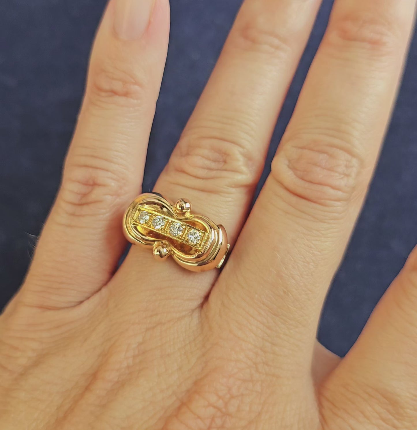 Bague Diamants Trois Ors 18 carats