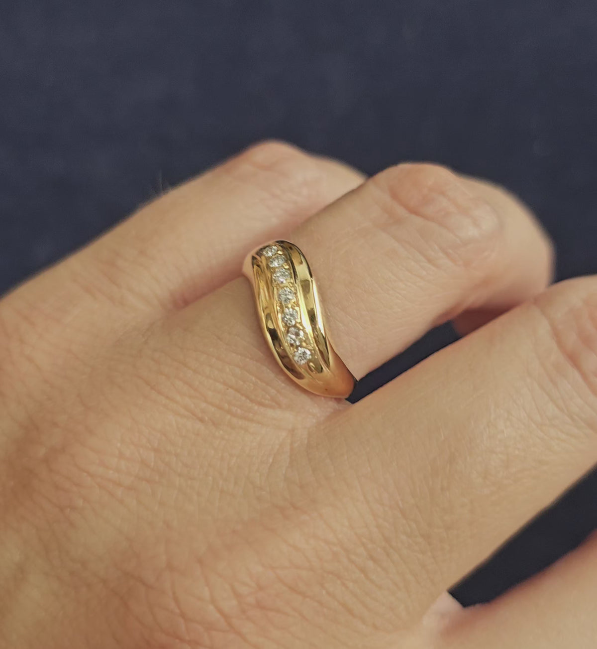 Bague Diamants Or jaune 18 carats
